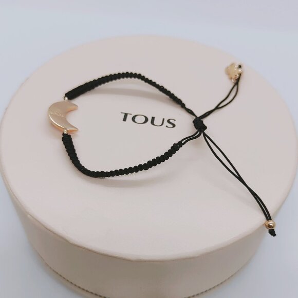 TOUS Bracelet Rose Vermeil Silver Super Power Bracelet with Cord and Spinel - Picture 6 of 9